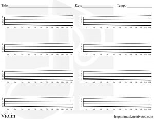 Blank violin chord chart