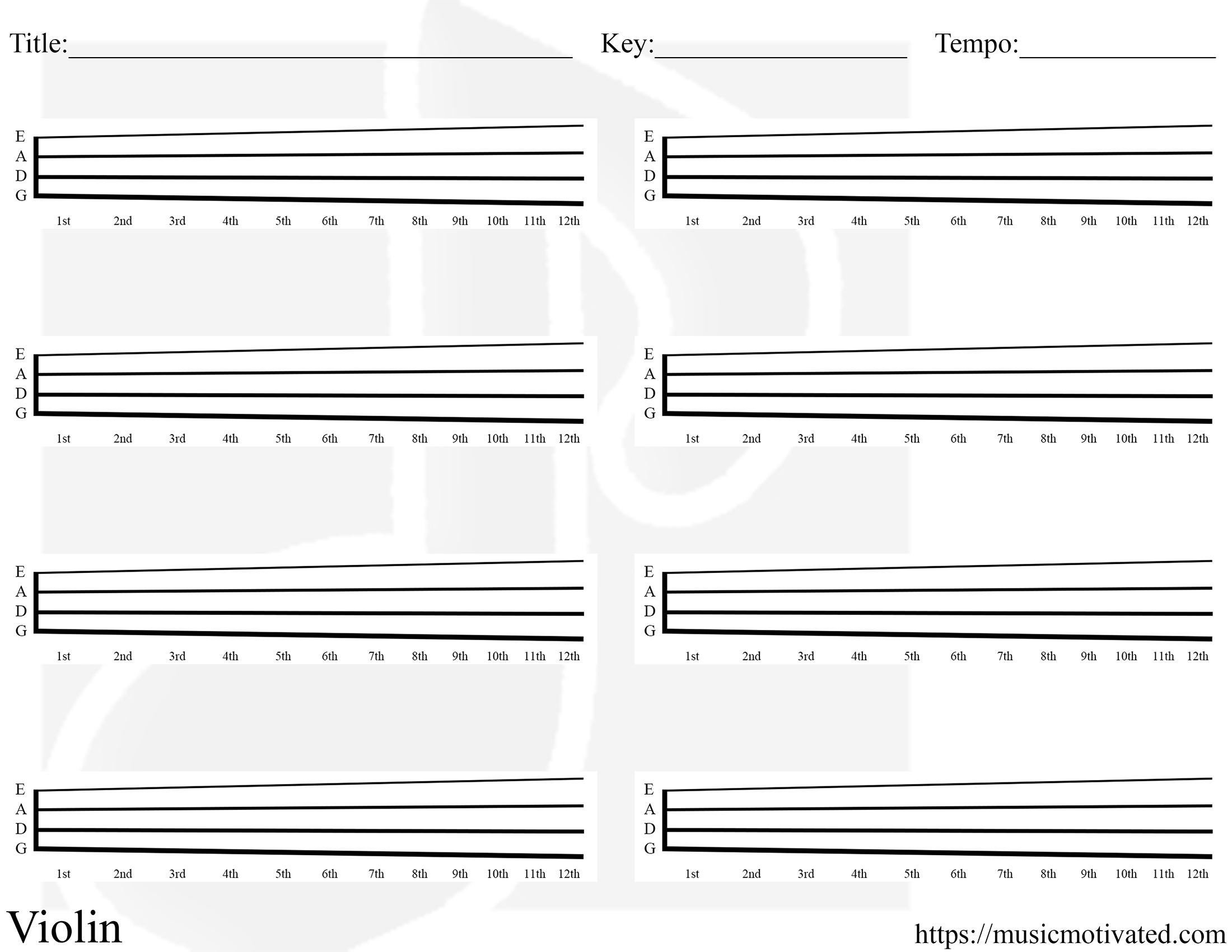 Violin Chord Chart