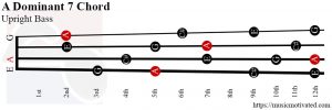 A Dominant 7 upright Bass chord