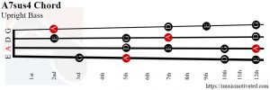 A7sus4 Double Bass chord