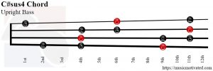 C#sus4 upright Bass chord