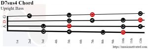 D7sus4 Double Bass chord