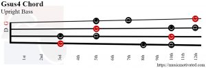 Gsus4 upright Bass chord